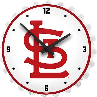 The Fan-Brand St. Louis Cardinals Logo Bottle Cap Lighted Wall Clock                                                            