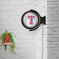 The Fan-Brand Texas Rangers Baseball Original Rotating Lighted Wall Sign                                                        