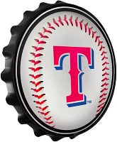 The Fan-Brand Texas Rangers Baseball Bottle Cap Wall Sign                                                                       