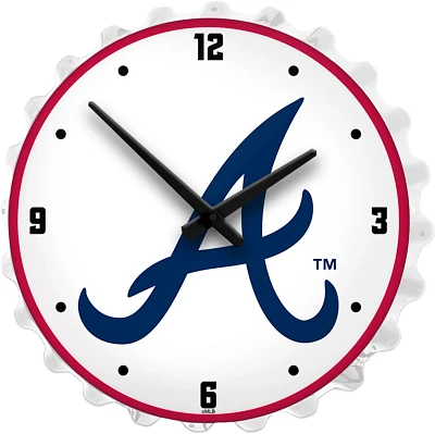 The Fan-Brand Atlanta Braves Bottle Cap Lighted Wall Clock                                                                      