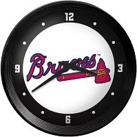 The Fan-Brand Atlanta Braves Ribbed Frame Wall Clock                                                                            