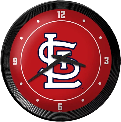 The Fan-Brand St. Louis Cardinals Logo Ribbed Frame Wall Clock                                                                  