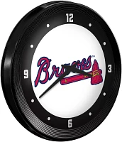 The Fan-Brand Atlanta Braves Ribbed Frame Wall Clock                                                                            
