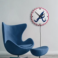 The Fan-Brand Atlanta Braves Bottle Cap Lighted Wall Clock                                                                      