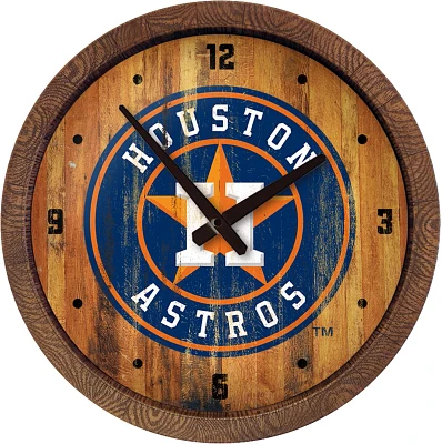 The Fan-Brand Houston Astros Faux Barrel Top Wall Clock                                                                         