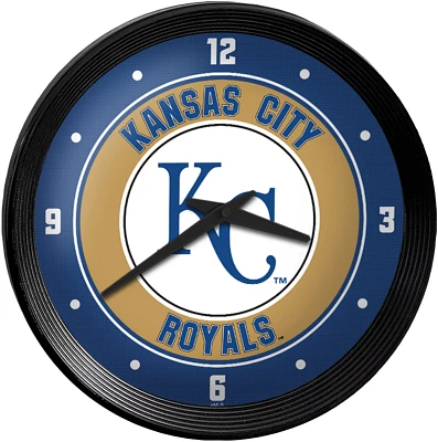 The Fan-Brand Kansas City Royals Ribbed Frame Wall Clock                                                                        