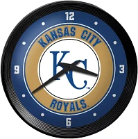 The Fan-Brand Kansas City Royals Ribbed Frame Wall Clock                                                                        