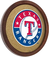 The Fan-Brand Texas Rangers Faux Barrel Framed Cork Board