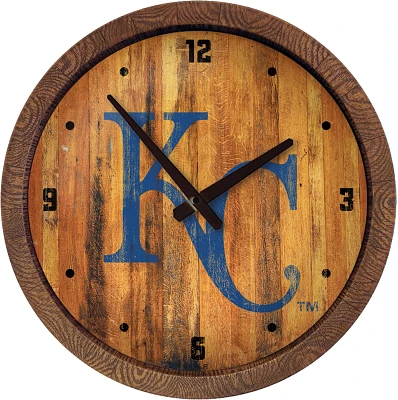 The Fan-Brand Kansas City Royals Faux Barrel Top Wall Clock