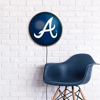 The Fan-Brand Atlanta Braves Alternate Logo Round Slimline Lighted Wall Sign                                                    