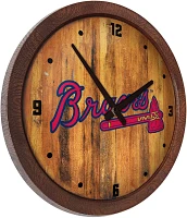 The Fan-Brand Atlanta Braves Faux Barrel Top Wall Clock