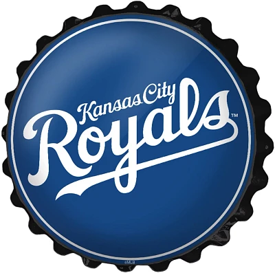 The Fan-Brand Kansas City Royals Wordmark Bottle Cap Wall Sign                                                                  