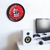 The Fan-Brand St. Louis Cardinals Logo Ribbed Frame Wall Clock                                                                  