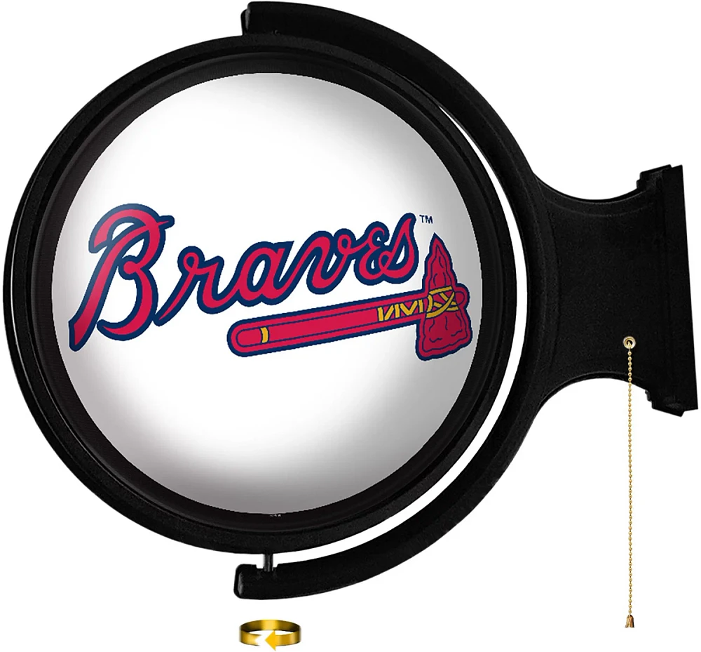 The Fan-Brand Atlanta Braves Logo Original Rotating Lighted Wall Sign                                                           