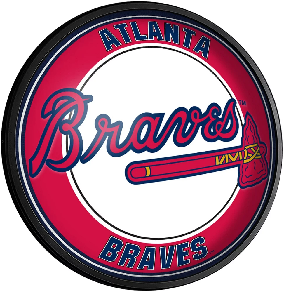 The Fan-Brand Atlanta Braves Round Slimline Lighted Wall Sign                                                                   