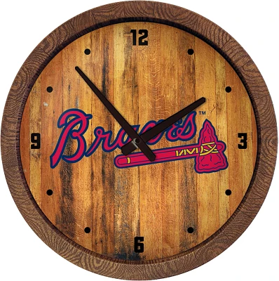 The Fan-Brand Atlanta Braves Faux Barrel Top Wall Clock