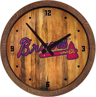 The Fan-Brand Atlanta Braves Faux Barrel Top Wall Clock