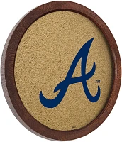 The Fan-Brand Atlanta Braves Faux Barrel Framed Cork Board