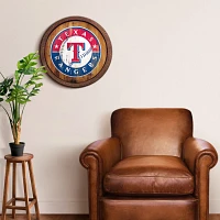 The Fan-Brand Texas Rangers Weathered Faux Barrel Top Sign