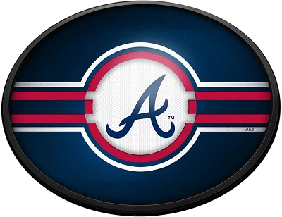 The Fan-Brand Atlanta Braves Logo Oval Slimline Lighted Wall Sign                                                               