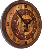 The Fan-Brand Texas Rangers Branded Faux Barrel Top Wall Clock                                                                  