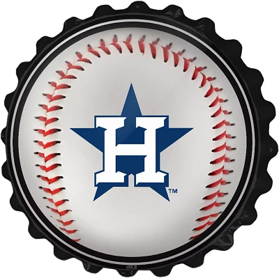 The Fan-Brand Houston Astros Baseball Bottle Cap Wall Sign                                                                      