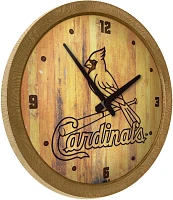 The Fan-Brand St. Louis Cardinals Ash Branded Faux Barrel Top Wall Clock                                                        