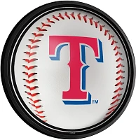 The Fan-Brand Texas Rangers Baseball Round Slimline Lighted Wall Sign                                                           