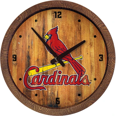 The Fan-Brand St. Louis Cardinals Faux Barrel Top Wall Clock