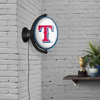 The Fan-Brand Texas Rangers Original Oval Rotating Lighted Wall Sign                                                            