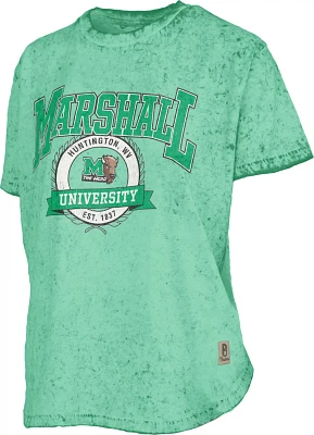 Three Square Women's Marshall University Sun Washed Gibraltar Cropped T-shirt