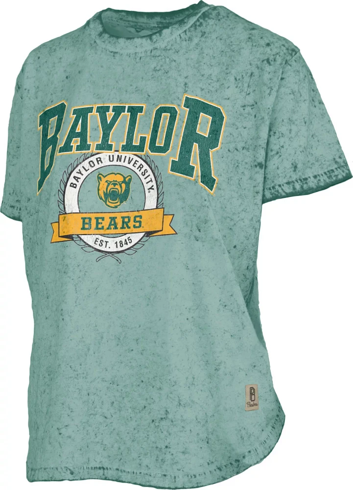 Three Square Women's Baylor University Sun Washed Gibraltar Cropped T-shirt