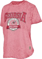 Three Square Women's University of Georgia Sun Washed Gibraltar Cropped T-shirt