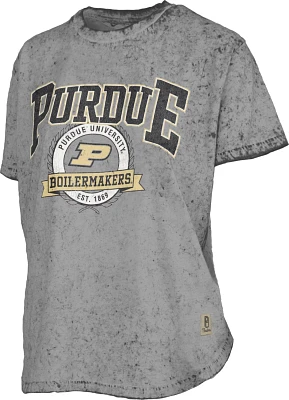 Three Square Women's Purdue University Sun Washed Gibraltar Cropped T-shirt