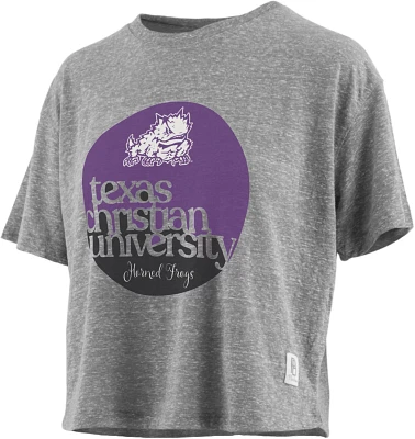 Three Square Women's Texas Christian University Knobi Jasper Stanwick Cropped T-shirt