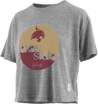 Three Square Women's Texas State University Knobi Jasper Stanwick Cropped T-shirt