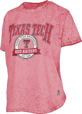 Three Square Women's Texas Tech University Sun Washed Gibraltar Cropped T-shirt
