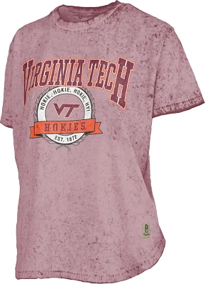 Three Square Women's Virginia Tech Sun Washed Gibraltar Cropped T-shirt