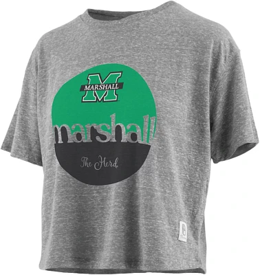 Three Square Women's Marshall University Knobi Jasper Stanwick Cropped T-shirt