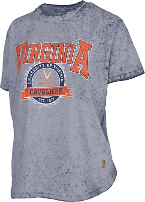 Three Square Women's University of Virginia Sun Washed Gibraltar Cropped T-shirt
