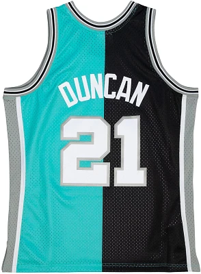 Mitchell & Ness Men's San Antonio Spurs Duncan NBA Split Swingman 1998 Jersey