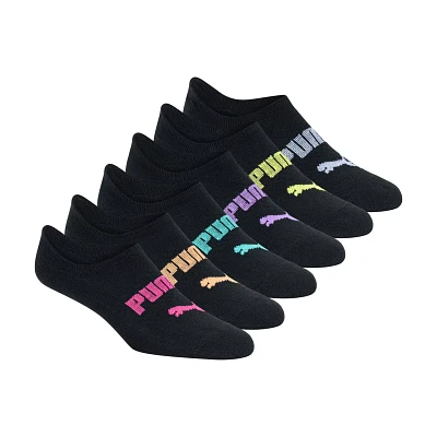 PUMA Women's Non-Terry Footie Socks 6-Pack