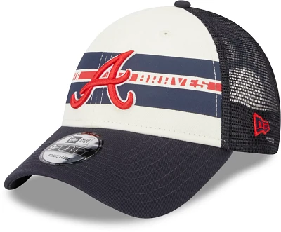 New Era Men's Atlanta Braves Team Stripes 9FORTY Cap                                                                            