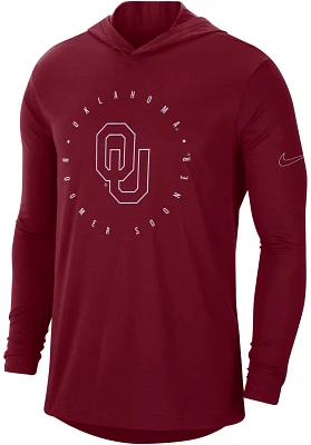 Nike Men's University of Oklahoma Dri-FIT Long Sleeve Hooded T-shirt