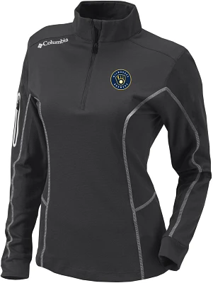 Columbia Sportswear Women's Milwaukee Brewers Shotgun 1/4 Zip Pullover