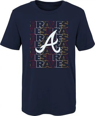Outerstuff Boys' 4-7 Atlanta Braves Letterman T-shirt