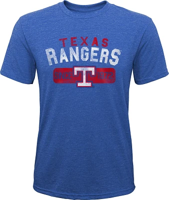 Outerstuff Boys' 8-20 Texas Rangers Coop Nostalgia Tri-Blend T-shirt