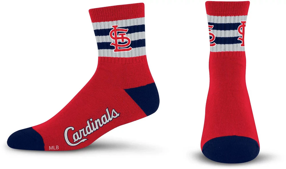 For Bare Feet St. Louis Cardinals 5-Stripe Logo Socks                                                                           