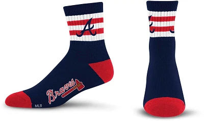 For Bare Feet Atlanta Braves 5-Stripe Logo Socks                                                                                