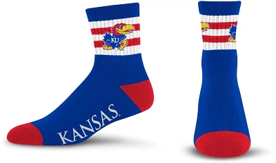 For Bare Feet University of Kansas 5-Stripe Logo Socks                                                                          